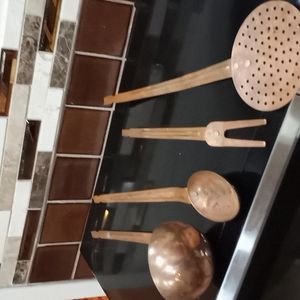 Vintage Copper severing untisils